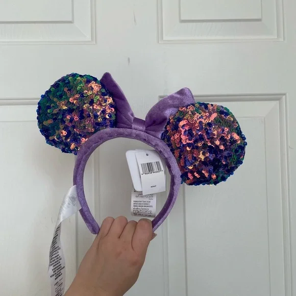 NWT Disney Purple and Blue Minnie Mouse Ear Headband - Picture 2 of 4